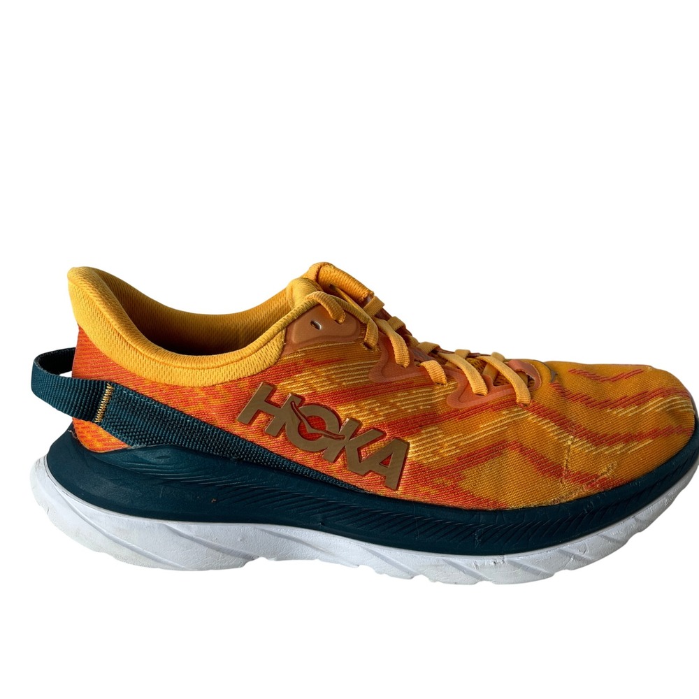HOKA Mach Supersonic Road Running Shoes Orange Yellow Trainer Men's 10.5